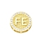 Brass Micro Pave Clear Cubic Zirconia Multi-strand Links, Cadmium Free & Lead Free, FE Flat Round Links, Real 16K Gold Plated, 11.5x4mm, Hole: 1.2x3.5mm