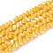 Electroplate Opaque Glass Beads Strands, Triangle, AB Color Plated, Faceted, Gold, 3~3.5x4~4.5x4~4.5mm, Hole: 0.8mm, about 121~131pcs/strand, 14.37~15.35 inch(36.5~39cm)
