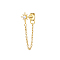 925 Sterling Silver Tassel Earrings Moon/Flower Earrings