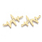201 Stainless Steel Links connectors, Laser Cut Links, Heartbeat Shape, Golden, 33x20x1mm, Hole: 1.8mm
