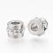 201 Stainless Steel Polymer Clay Rhinestone Inlaid Beads, Column, Stainless Steel Color, Crystal, 7x5mm, Hole: 3mm