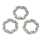 CCB Plastic Linking Rings, Flower, Platinum, 21x22x4mm, Inner Diameter: 18x14mm