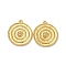 Brass Micro Pave Cubic Zirconia Pendants, Cadmium Free & Nickel Free & Lead Free, Flat Round, Real 18K Gold Plated, 23.5x21x1.5mm, Hole: 1.4mm
