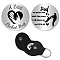 CREATCABIN Dad Daughter Pocket Hug Token Long Distance Relationship Keepsake Stainless Steel Double Sided Pocket Token Coin with PU Leather Keychains for Family Father Inspirational Gift 1.2Inch