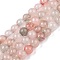 Dyed Natural White Jade Beads Strands, Two Tone, Round, Dark Salmon, 4.5x4~4.5mm, Hole: 0.8mm, about 90~91pcs/strand, 14.76~14.92''(37.5~37.9cm)