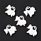 Ghost Opaque Resin Cabochons, for Halloween, White, 19x22x7mm