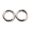 201 Stainless Steel Clip-on Earrings, Hypoallergenic Earrings, Ring, Stainless Steel Color, 17.5x2.5mm
