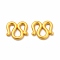 Rack Plating Alloy S-Hook Clasps, for Jewelry Making, Matte Gold Color, 10.5x12x1.5mm, Hole: 2x2.7mm and 3x4.1mm