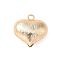 Brass Pendants, Cadmium Free & Nickel Free & Lead Free, Heart charms, Real 18K Gold Plated, 18.5x18x8mm, Hole: 2.2mm