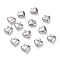Non-Tarnish 304 Stainless Steel Pendants, Heart, Stainless Steel Color, 13x12x4.6mm, Hole: 1.2mm