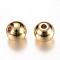 Brass Spacer Beads, Cadmium Free & Lead Free, Round, Golden, 5x4.5mm, Hole: 1.5mm