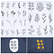 CRASPIRE Flowers Leaves Water Soluble Embroidery Stabilizers Plants Hand Sewing Stick and Stitch Transfers Paper Wash Away Pre-Printed Self Adhesive Patterns for Bags Cloth Sewing Lovers Beginner