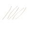 304 Stainless Steel Flat Head Pins, Real 18K Gold Plated, 50x0.6mm, 22 Gauge, Head: 1.4mm