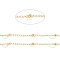 Handmade Brass Curb Chains, with Moon & Star Charms and Spool, Soldered, Long-Lasting Plated, Golden, 3.5x2x0.4mm, about 32.8 Feet(10m)/roll