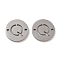 Non-Tarnish 201 Stainless Steel Hollow Flat Round Links, Letter Connector Charms, Stainless Steel Color, Letter Q, 12x1mm, Hole: 1.2mm