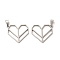 Non-Tarnish 201 Stainless Steel Pendants, Hollow Heart Charms, Stainless Steel Color, 23.2x21.2x1.5mm, Hole: 6.5x3mm