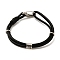 PU Leather Round Cord Multi-strand Bracelets, Constellation Alloy Bracelets for Women Men, Scorpio, 8-1/4 inch(20.9cm)