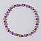 Beach Vacation Style Natuarl Amethyst & Dyed White Jade Beaded Stretch Bracelet Women