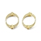 Rack Plating Alloy Bead Frames, Oval, Light Gold, 19.5x14.5x3.5mm, Hole: 1.8mm