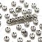 Brass Grade A Crystal Rhinestone Spacer Beads, Cadmium Free & Lead Free, Waves Edge, Rondelle, Platinum, 10x4mm, Hole: 2mm