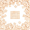 Wood Cabochons, Square, Blanched Almond, 20x18x5mm