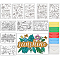 AHANDMAKER Sweet Summer Coloring Greeting and Thank You Note Cards, 10 Coloring Cards about Flamingos Beach Fish Tropical Leaves with 5 Colors 10Pcs Envelopes Included (Summer Tropical Sea Beach)