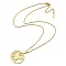 304 Stainless Steel Pendant Necklaces, Horse with Tree, Golden, 17.52 inch(44.5cm)