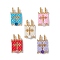 Glass Seed Beaded Pendants, with Natural Gemstone Beads, Rectangle, Cross, 25x15x4mm, Hole: 3mm