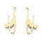 Ion Plating(IP) 201 Stainless Steel Pendants,  Dancer, Real 18K Gold Plated, 32.5x13x1.5mm, Hole: 1.5mm