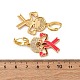 Серьги-кольца из латуни с прозрачным фианитом EJEW-Q042-03A-G-5