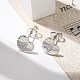 Серьги-гвоздики из латуни с микропаве из прозрачного кубического циркония EJEW-K299-01P-A-2