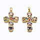 Латунные микро проложить кубического циркония подвески X-ZIRC-N039-157B-NF-1
