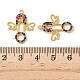 Подвески из нержавеющей стали 304 со стразами STAS-U057-20G-3