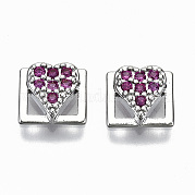 Латунь микро проложить Циркон кабошоны KK-S061-49P-D-NR