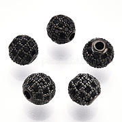 Стойки обшивки латунь кубического циркония бусы ZIRC-S001-6mm-B04