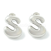 Серьги из латуни с покрытием стойки EJEW-S222-01P-S
