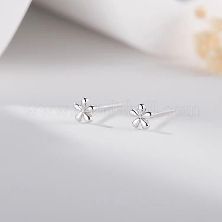999 изящные серебряные серьги-гвоздики в форме цветка GF5985-1