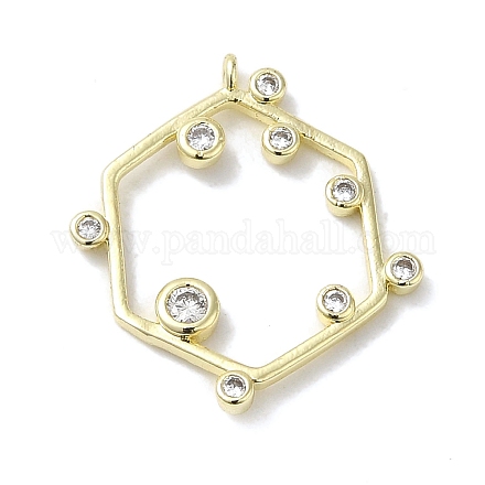 Латунь кубический цирконий кулон KK-Q793-06G-1