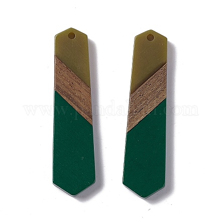 Подвески из непрозрачной смолы и ореха RESI-M027-06I-1