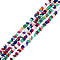 Opaque Spray Painted Glass Bead Strands, Chip, Mixed Color, 2~10x4~5x2.5~3mm, Hole: 0.9mm, about 134~135pcs/strand, 14.96 inch(38cm)