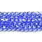 Transparent Electroplate Glass Beads Strands, Pearl Luster Plated, Faceted, Bicone, Cornflower Blue, 6x6mm, Hole: 1mm, about 45~47pcs/strand, 9.65~9.84 inch(24.5~25cm)