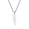 304 Stainless Steel Box Chain Necklaces, Lightning Pendant Necklaces
