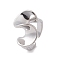 Brass Adjustable Rings, Cadmium Free & Nickel Free & Lead Free, Platinum, Inner Diameter: 17.8mm