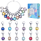 SUNNYCLUE 1 Box 24Pcs Locking Stitch Marker Knitting Markers Charms Glass Pearl Locking Stitch Markers Lobster Claw Clasps Knitting Charms for Knitting Weaving Sewing Needleworks Women Adult DIY Craft