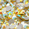 Glass Flat Back Rhinestone, Grade A, Back Plated, Faceted, AB Color, Half Round, Citrine, 2.7~2.8mm
