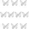 304 Stainless Steel Charms, Butterfly, Stainless Steel Color, 9x14x1.1mm, 10pcs/box