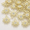 Alloy Pendants, with Crystal Rhinestone, Flower, Light Gold, 19.5x17x3mm, Hole: 1.4mm