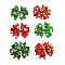 Christmas Grosgrain Alligator Hair Clips, with Iron Alligator Clips, Bowknot, Mixed Color, 80x55mm