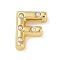 Brass Pendants, Cadmium Free & Nickel Free & Lead Free, with ABS, Letter A~Z, Letter F, 20.5x16x6.5mm, Hole: 3.5mm