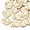 Brass Pendants, Cadmium Free & Nickel Free & Lead Free, Heart, Real 18K Gold Plated, 17x20x1.5mm, Hole: 1.4mm